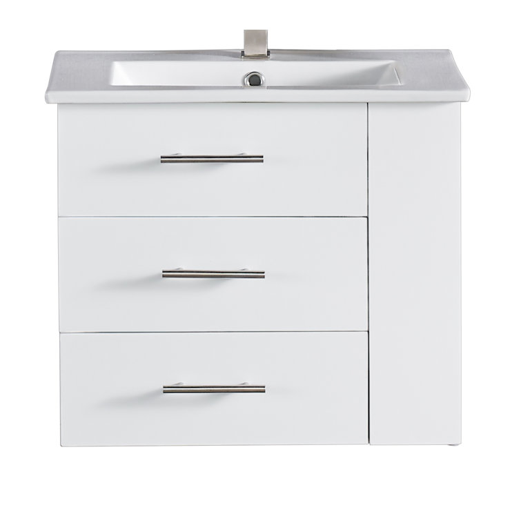 Wrought Studio Exquisite Home 24" WallMounted Single Bathroom Vanity